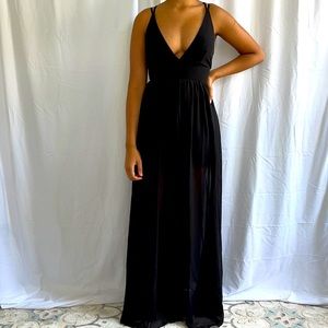 Black Sheer Maxi Dress